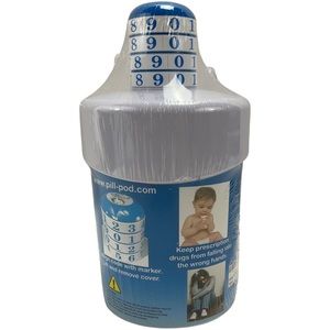 Pill Pod-Combination Lock Box For Prescription Drugs And Medications-New